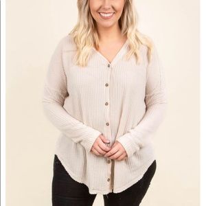 Chic soul Super soft! Button up sweater
